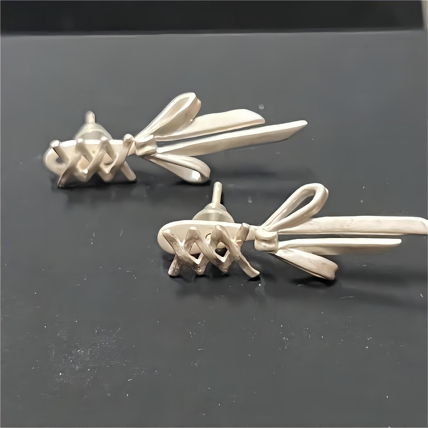 Geometric Transformable Ribbon Earrings