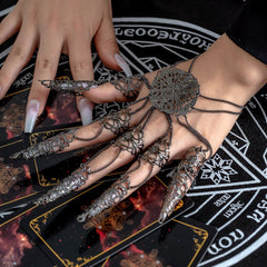 Gothic Dark Nail Fingers Hand Armor Nails Claws Bracelet