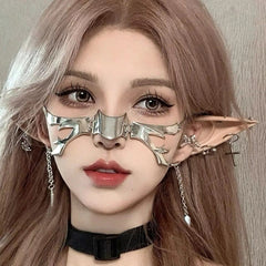 Gothic Hip Hop Glamorous Metallic Face Mask