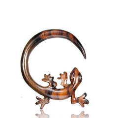 HandCarved Narra Wood Lizard Gecko Expander Spiral