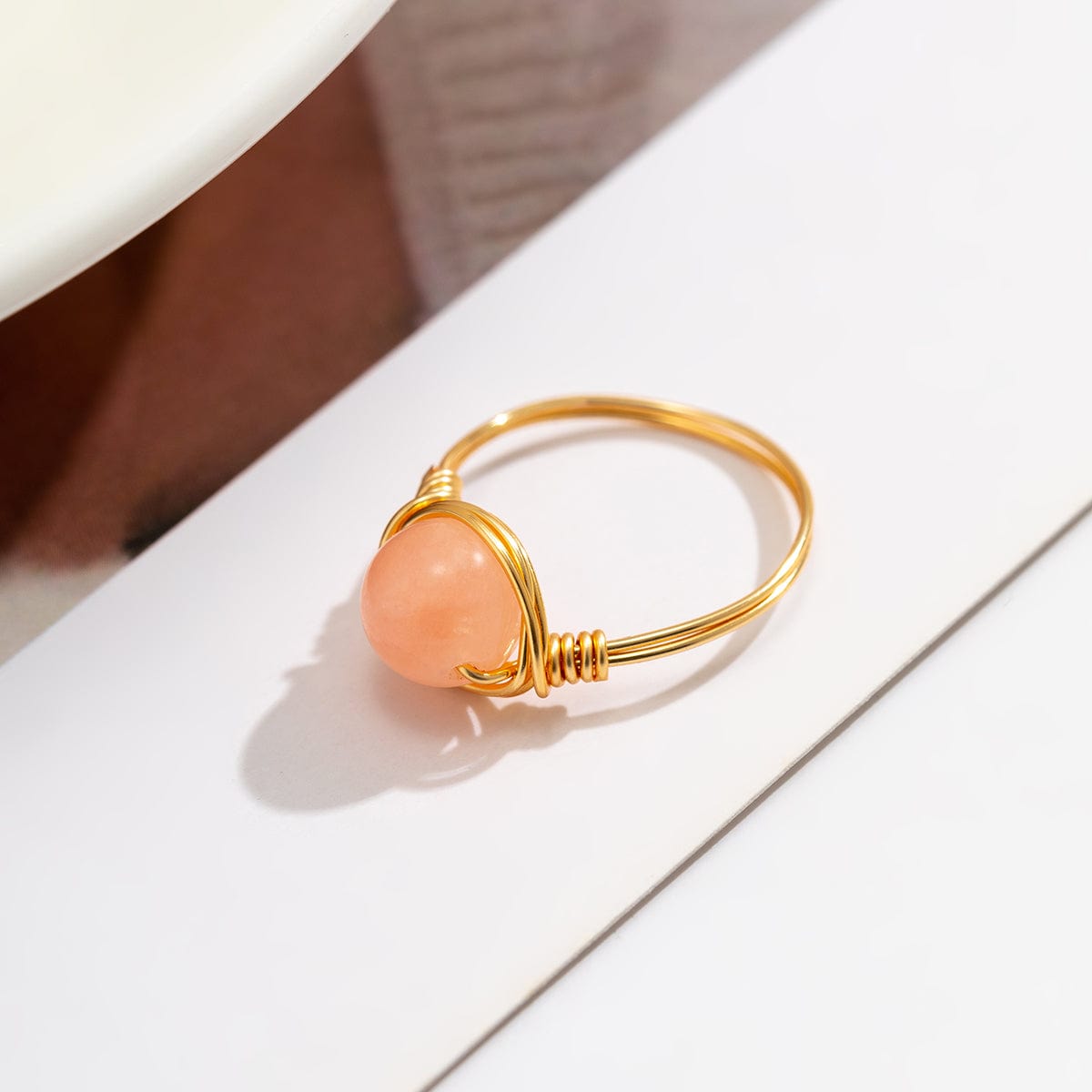 Handmade Colorful Chalcedony Stone Ring