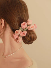 Handmade Crochet Lily Of The Valley Chignon Hair Band