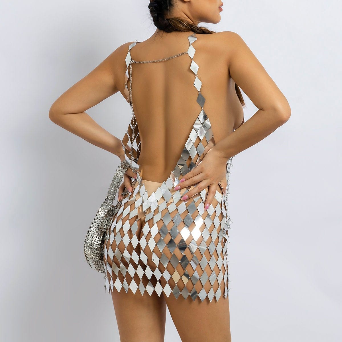 Handmade Glitter Rhombic Sequin Dress