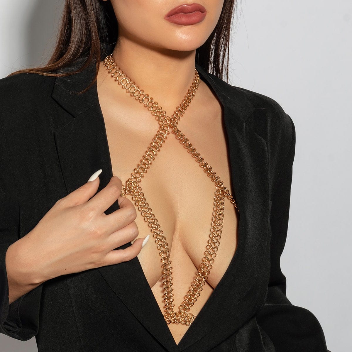 Handmade Hollowed-Out Body Chain Bra