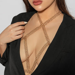 Handmade Hollowed-Out Body Chain Bra