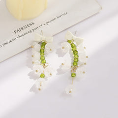 Handmade Lily Of The Valley Dangle Earrings