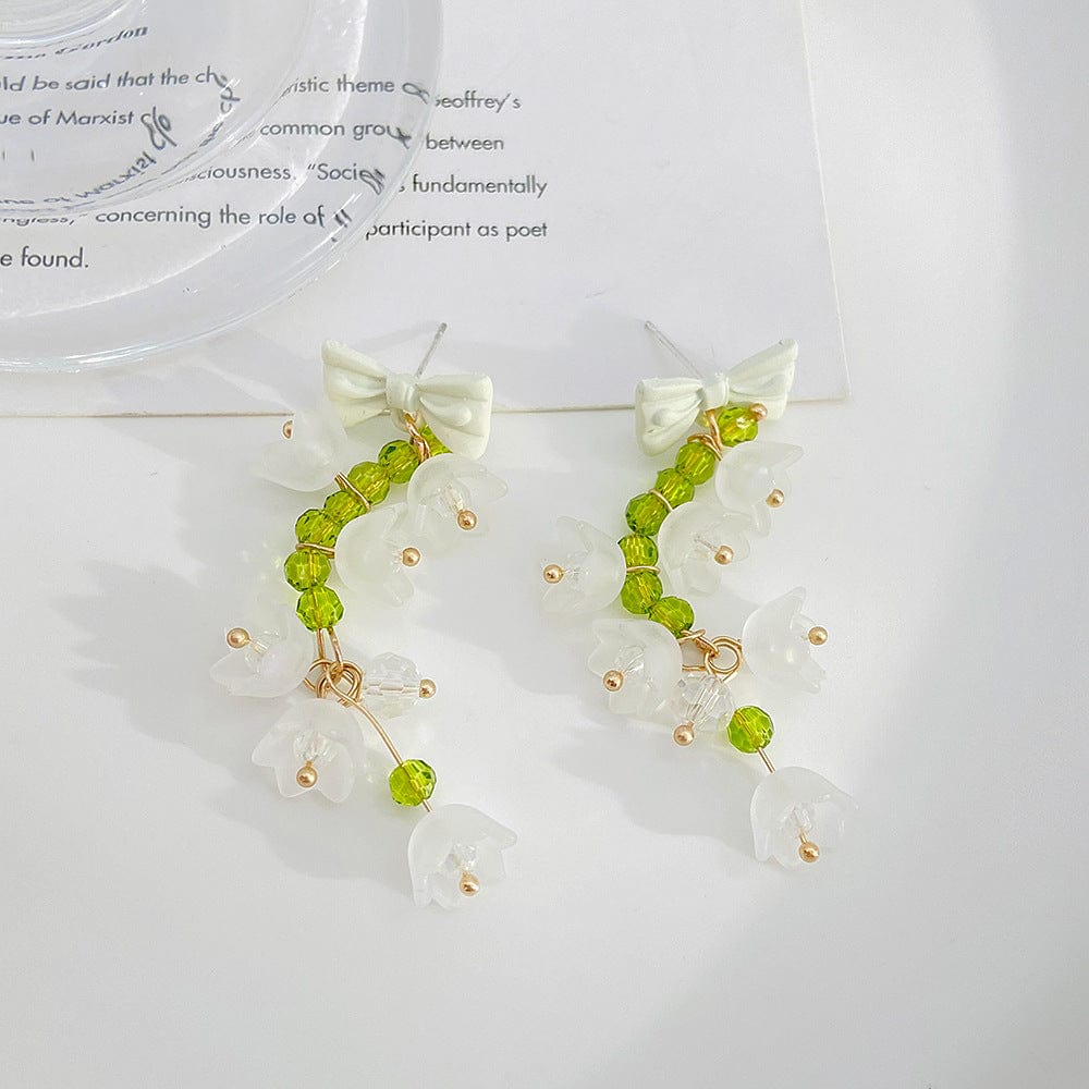 Handmade Lily Of The Valley Dangle Earrings