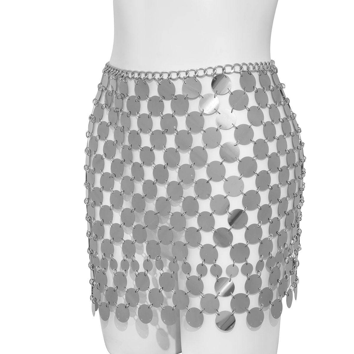 Handmade Glitter Sequins Patchwork Nightclub Party Skirt