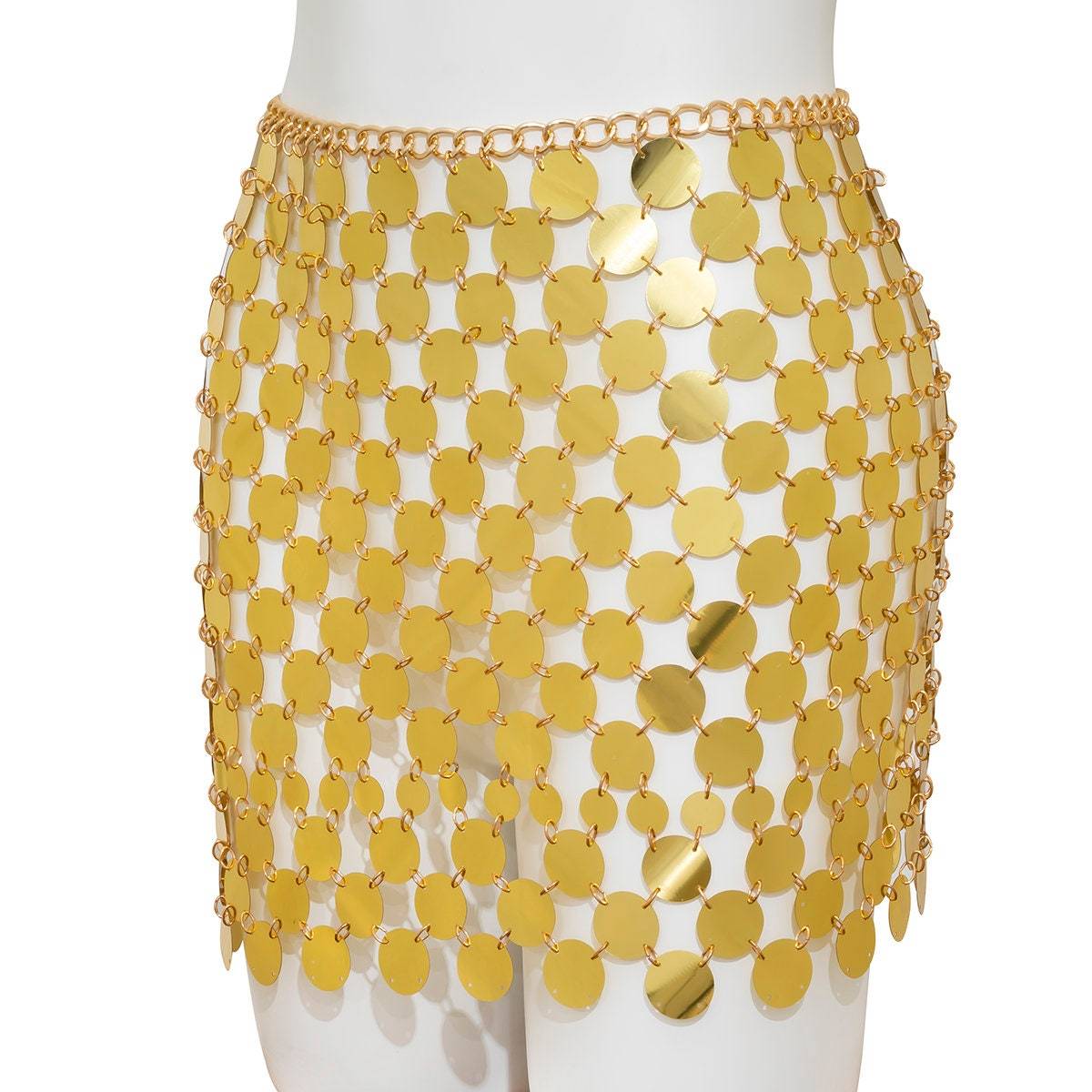 Handmade Glitter Sequins Patchwork Nightclub Party Skirt