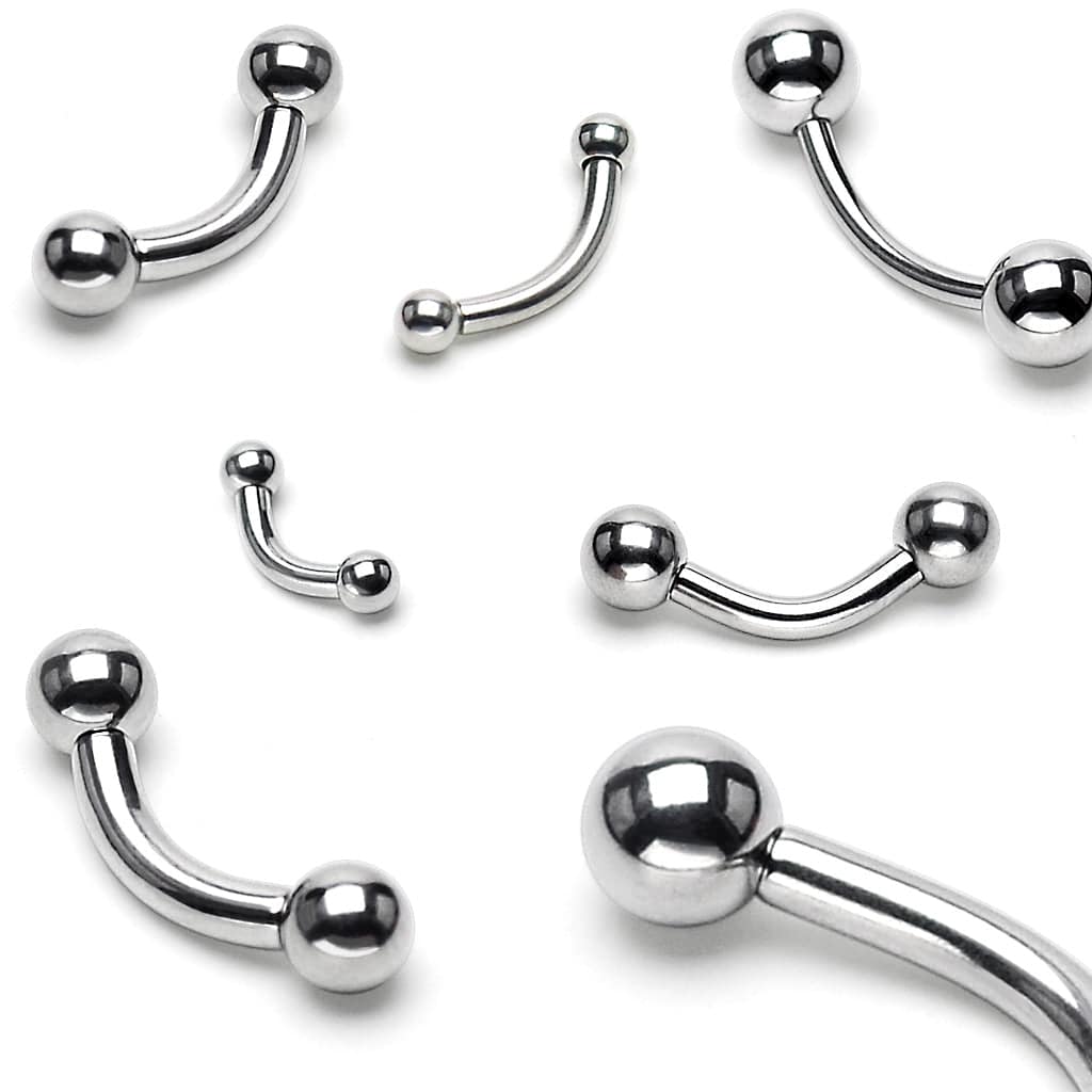 Gebogener Mehrzweck-Barbell-Ring aus hochglanzpoliertem Chirurgenstahl