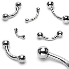 Gebogener Mehrzweck-Barbell-Ring aus hochglanzpoliertem Chirurgenstahl
