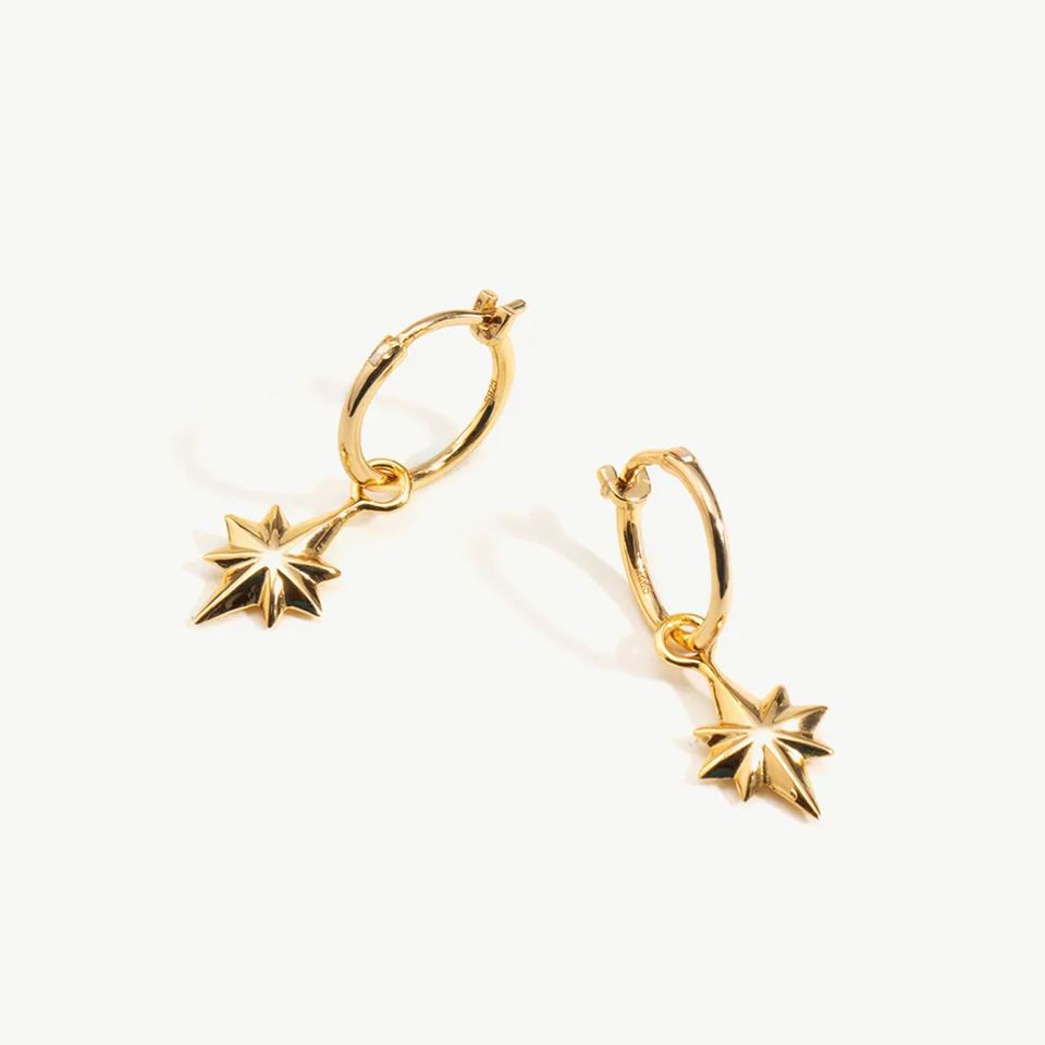 Star Hoop Earrings