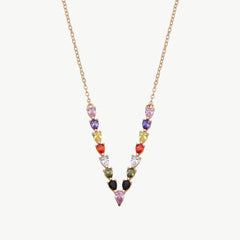 Rainbow V Necklace