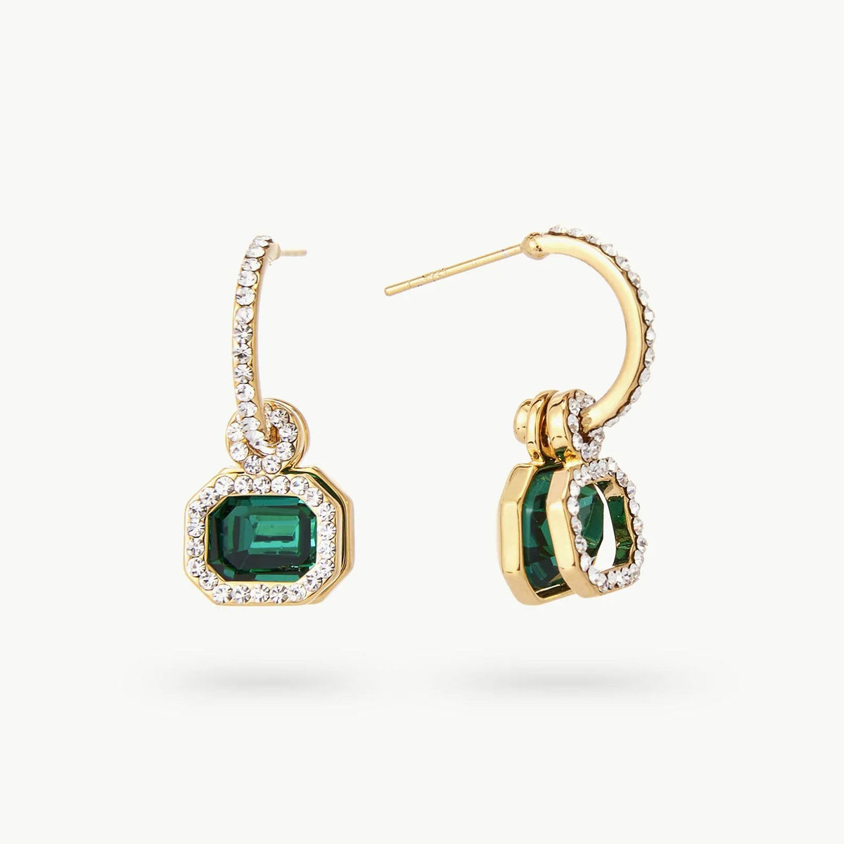 Green Wonderland Hoop Earrings