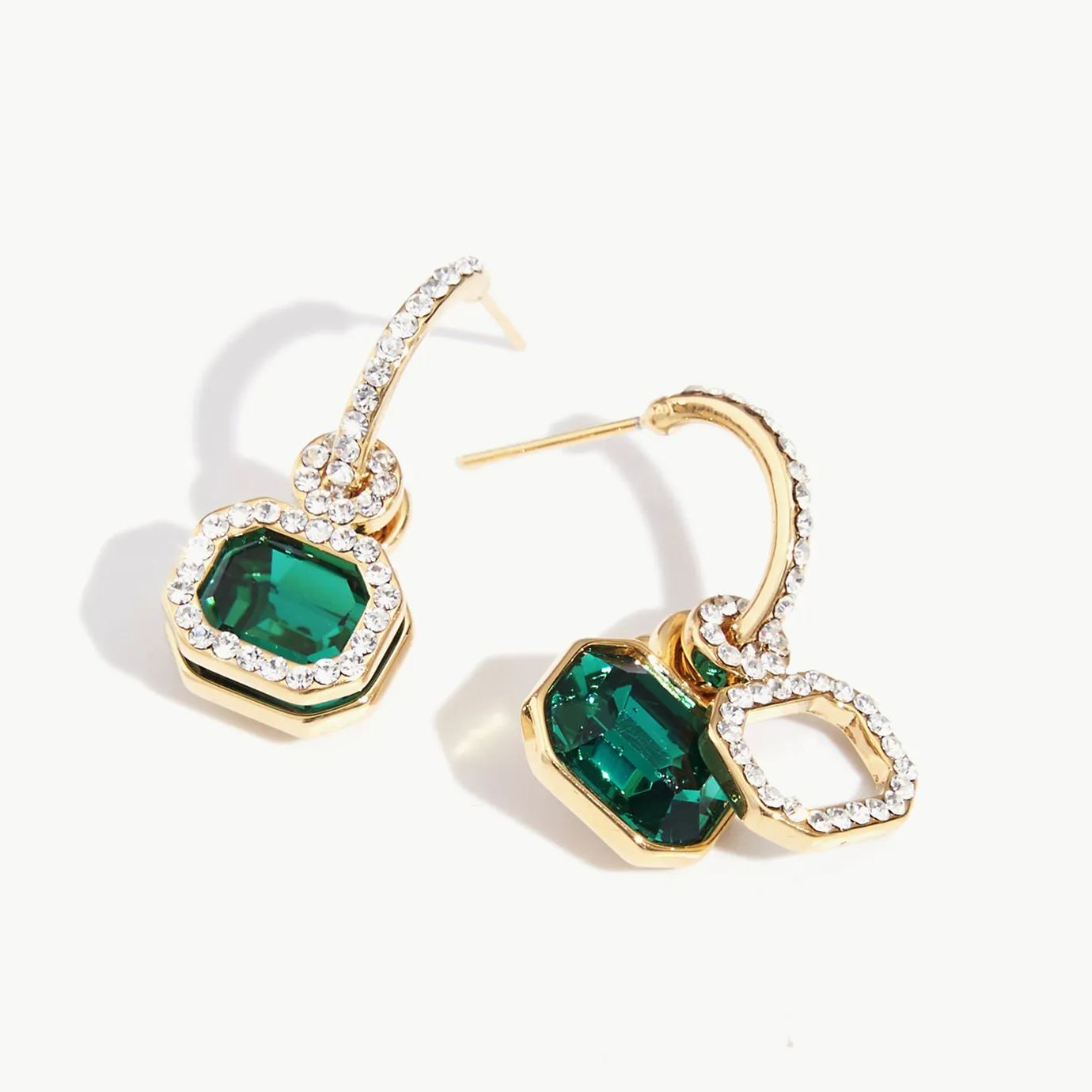 Green Wonderland Hoop Earrings