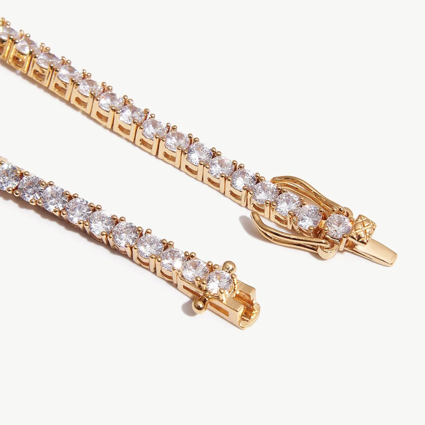 3mm Delicate Gold Tennis Bracelet