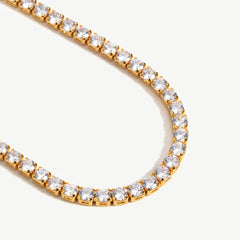 4mm Golden Glamour Tennis Bracelet