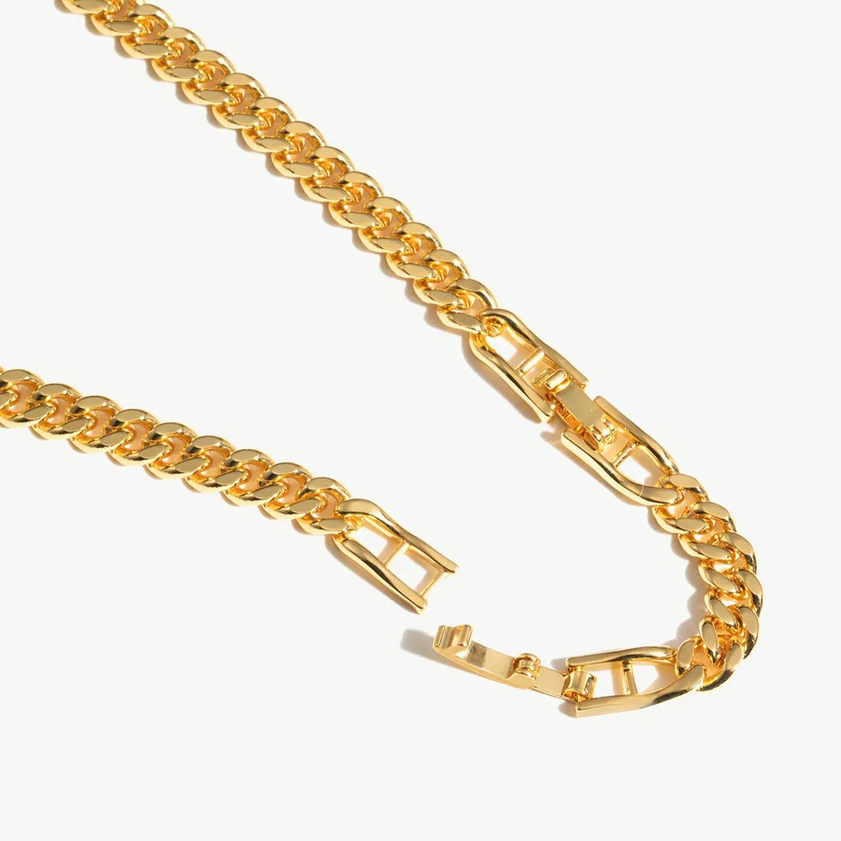 Gemstone Curb Chain Necklace