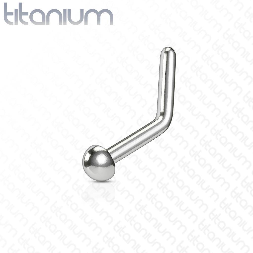 Implant Grade Titanium L Shape Ball, Spike, Dome Nose Stud