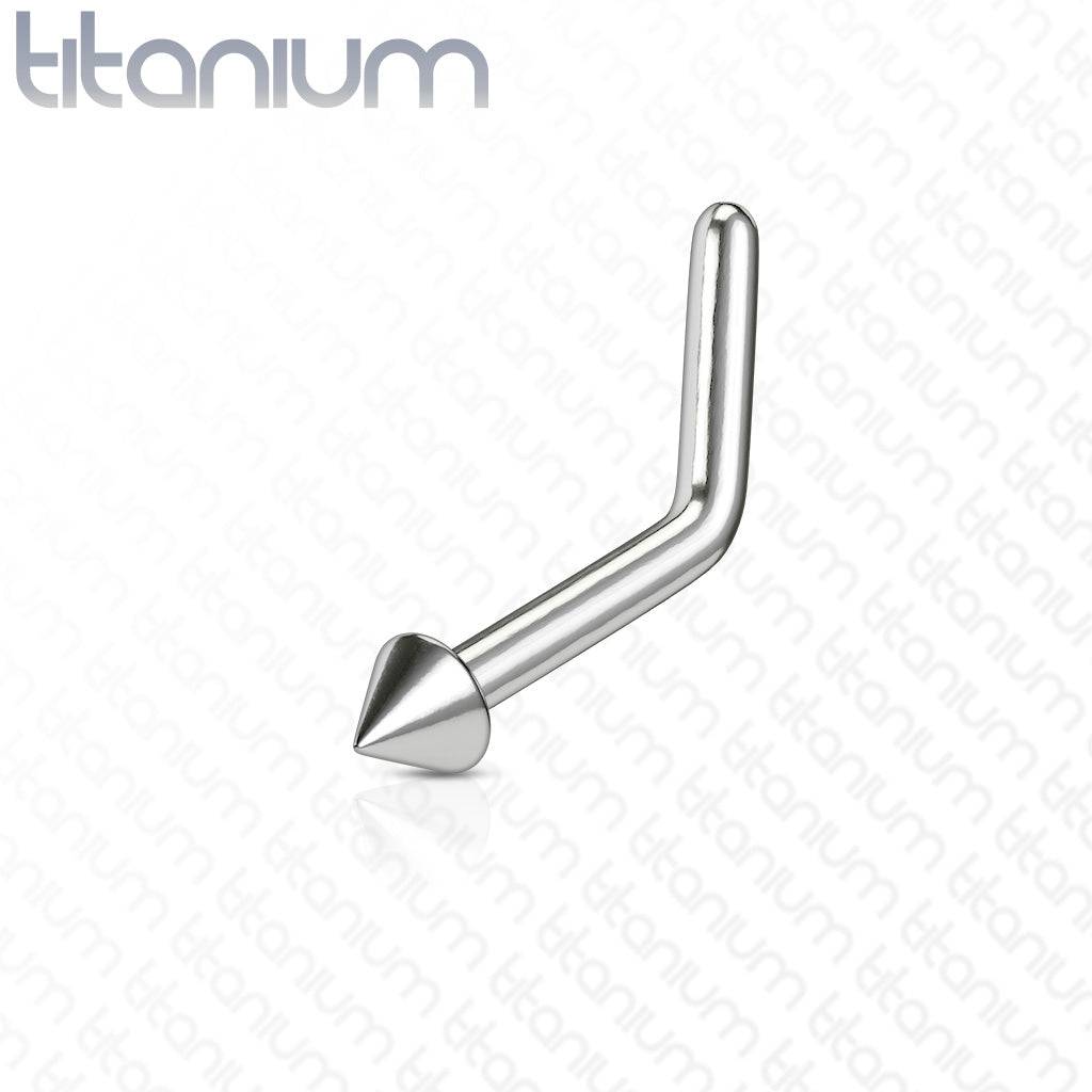 Implant Grade Titanium L Shape Ball, Spike, Dome Nose Stud