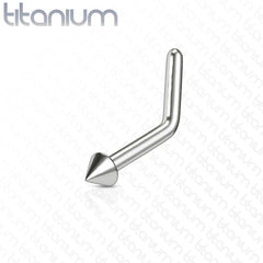 Implant Grade Titanium L Shape Ball, Spike, Dome Nose Stud