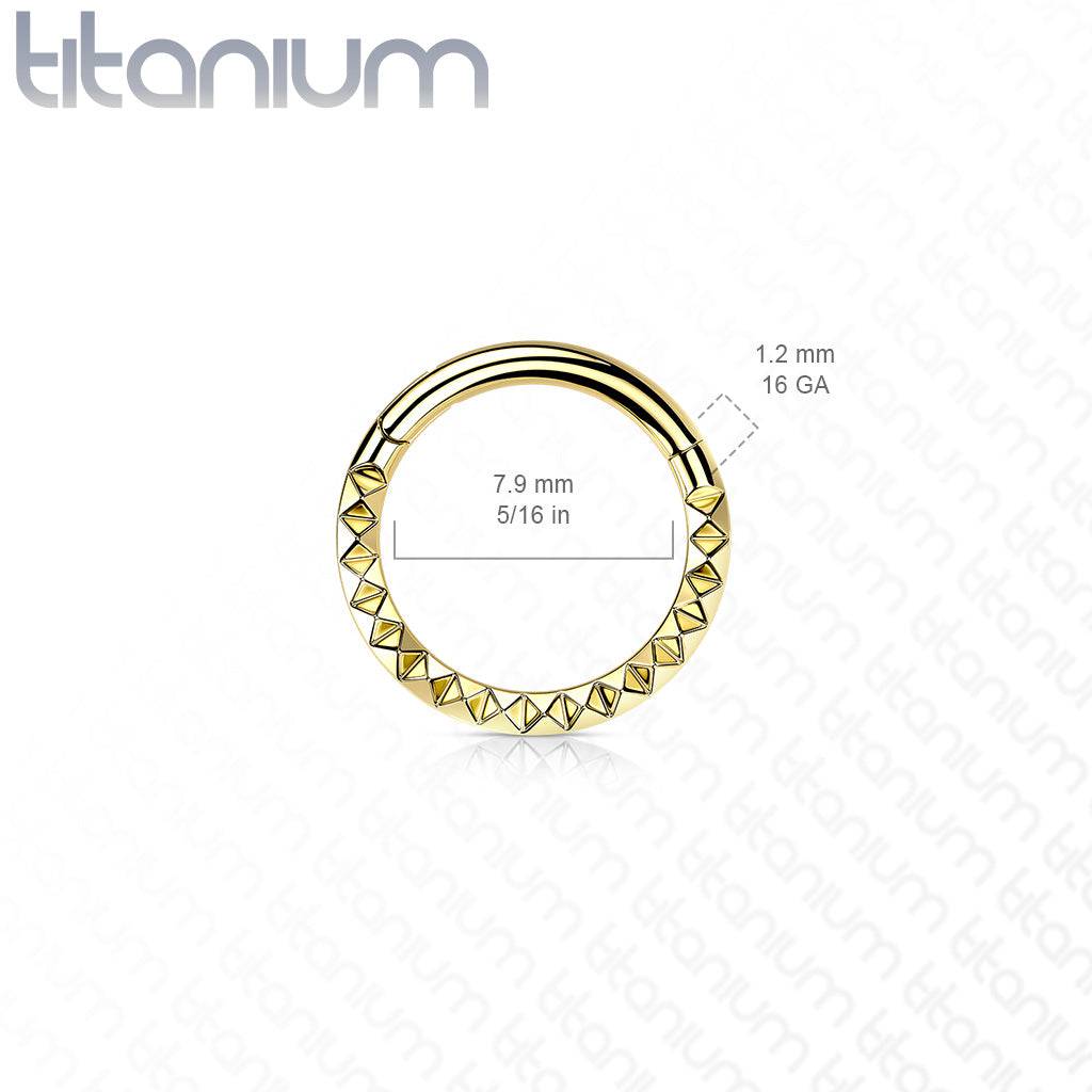 Implant Grade Titanium Ridged Design Hinged Hoop Septum Clicker Ring
