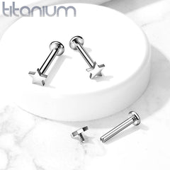 Internally Threaded Small Star Implant Grade Titanium Labret