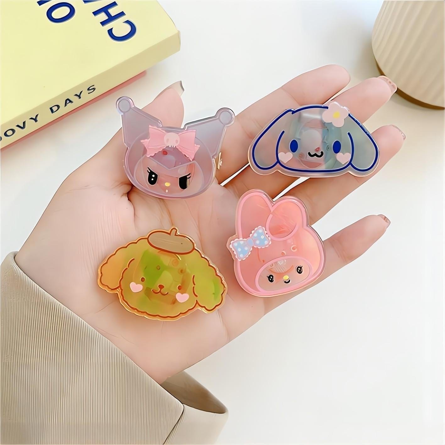 Kawaii 5 Pieces Led Flashing Sanrio Family Hair Clip Set