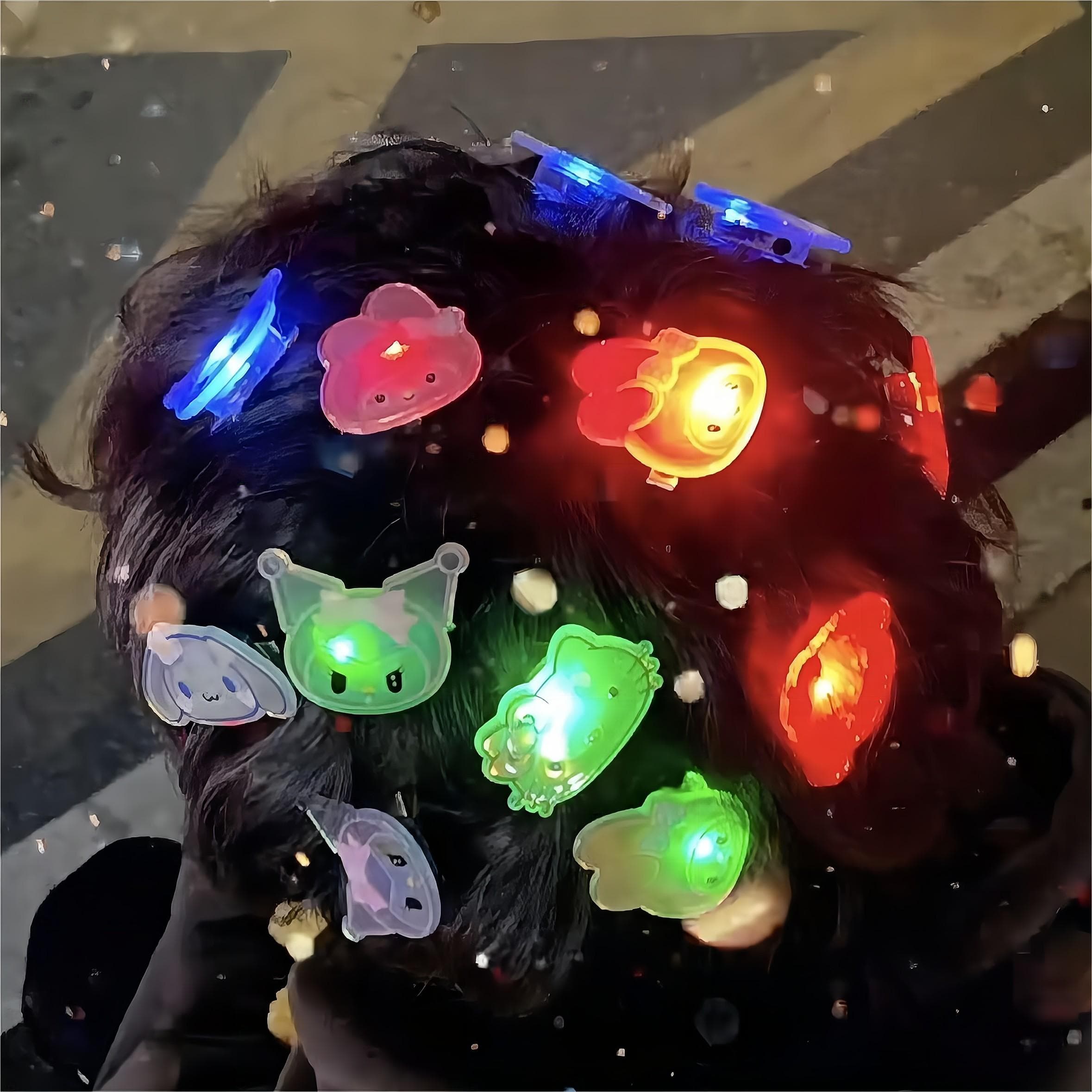 Kawaii 5 Pieces Led Flashing Sanrio Family Hair Clip Set