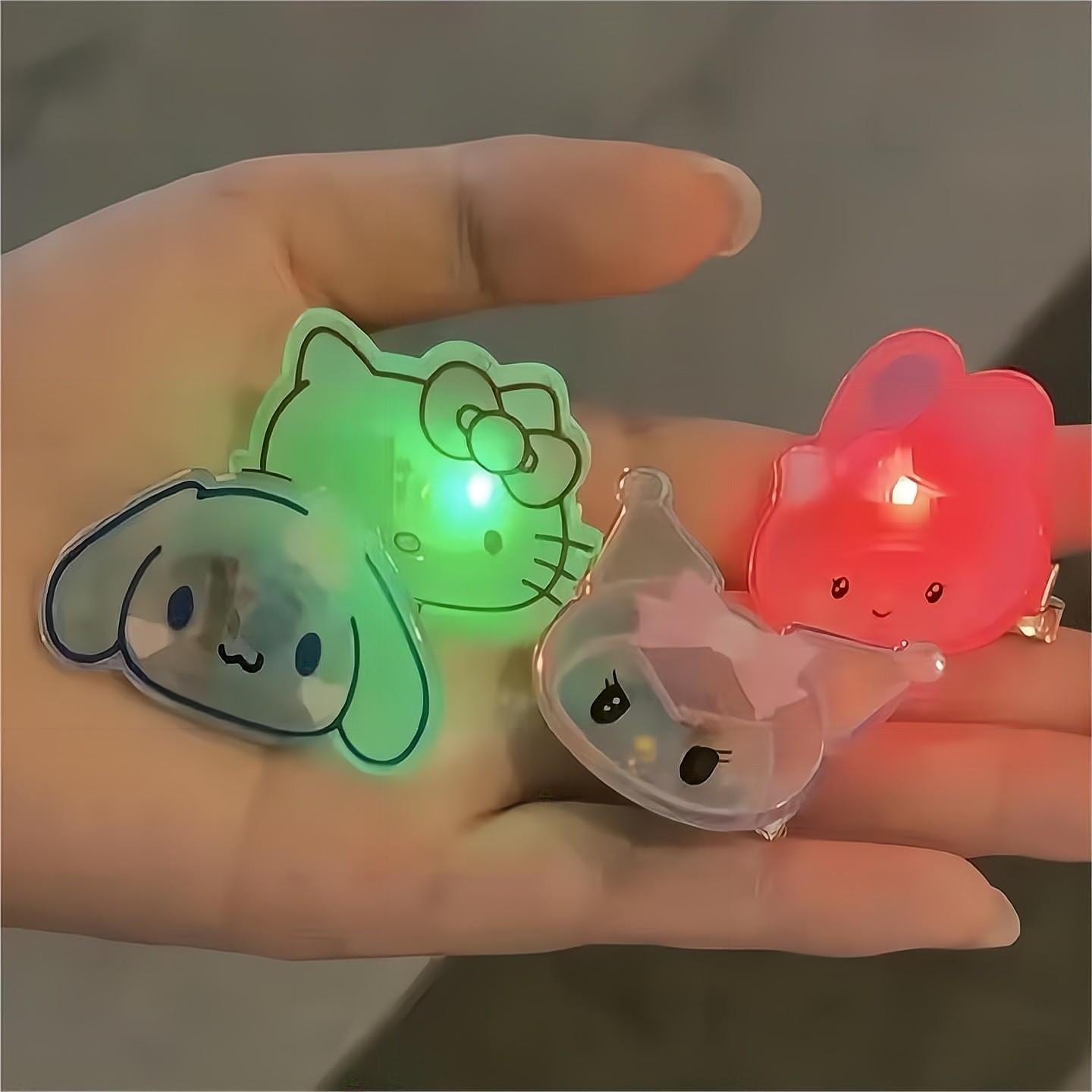 Kawaii 5 Pieces Led Flashing Sanrio Family Hair Clip Set