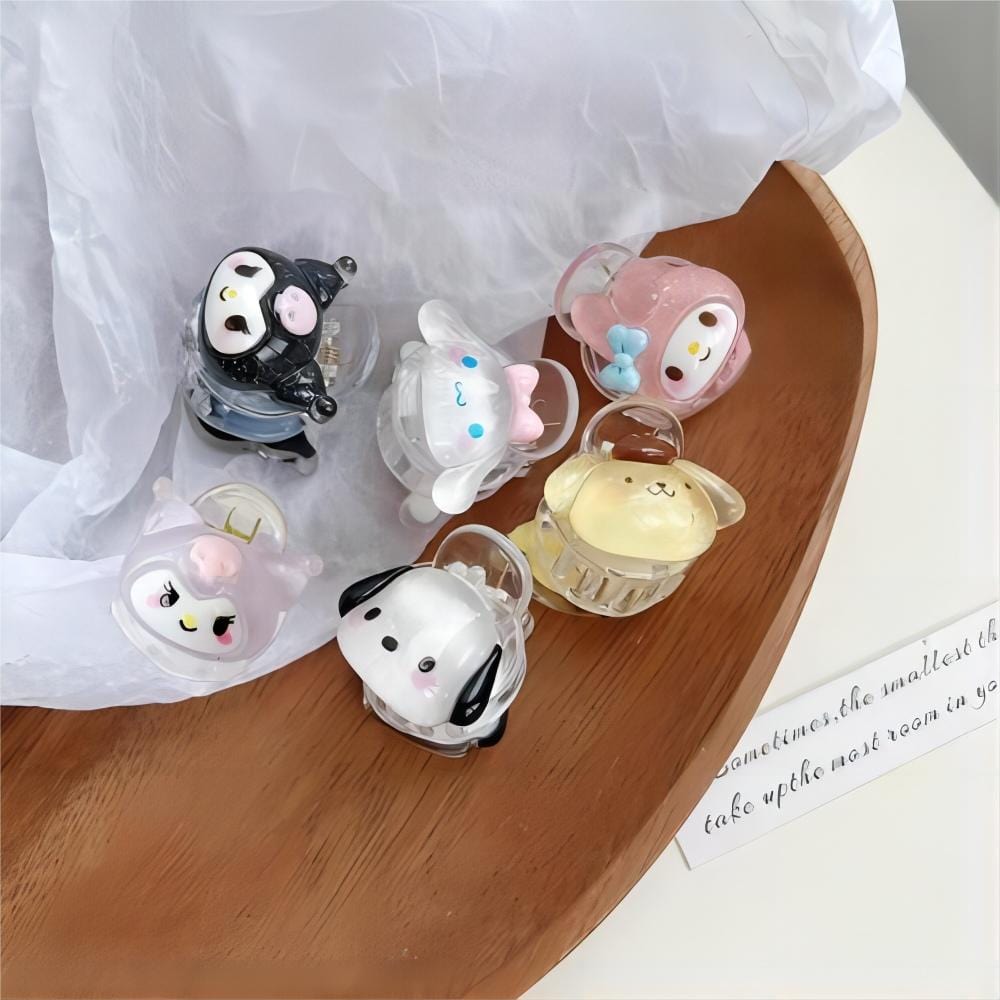 Kawaii 6 Pieces Sanrio Hair Clips Set