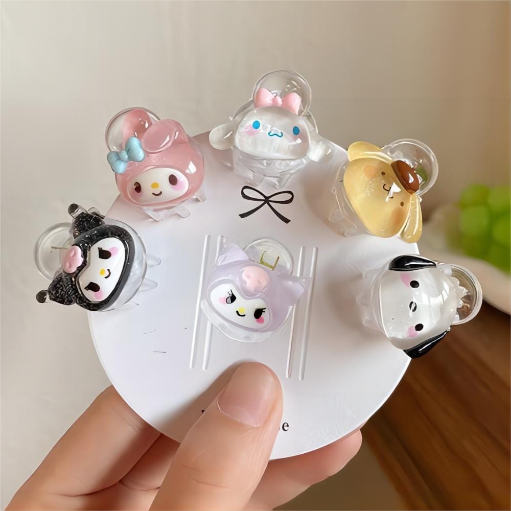 Kawaii 6 Pieces Sanrio Hair Clips Set