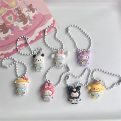 Kawaii 7 Pieces Sanrio Keychain Set