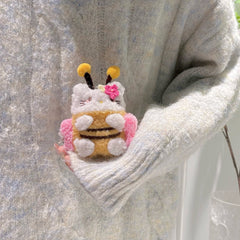 Kawaii Hello Kitty Bee Plush AirPods Earphone Case