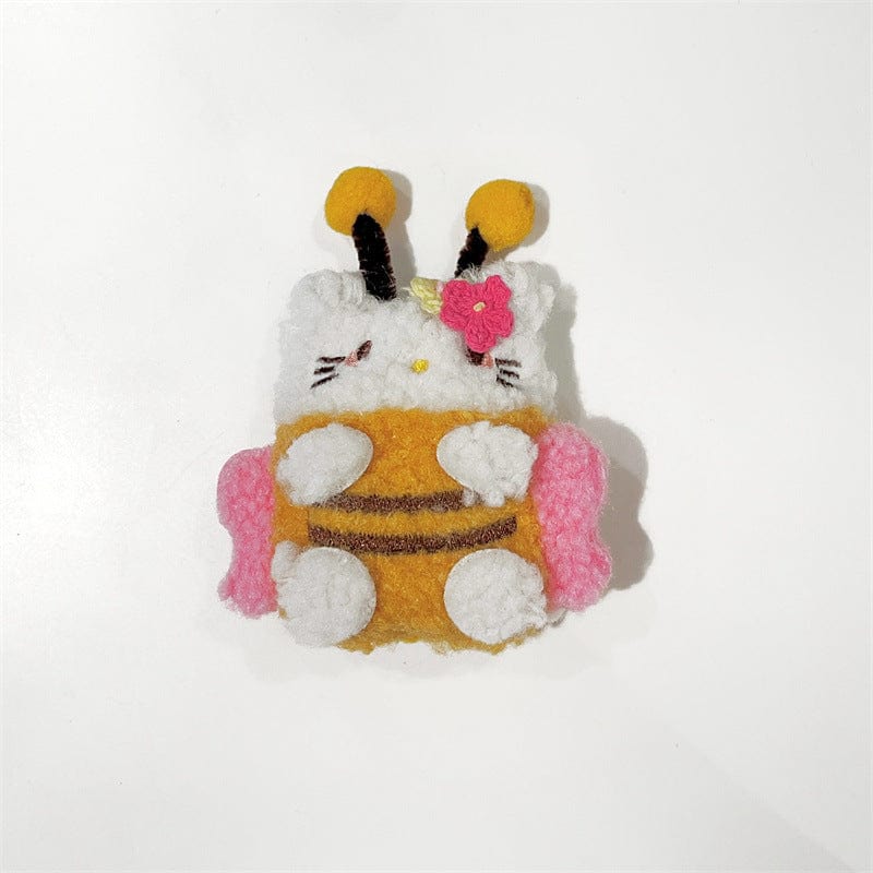 Kawaii Hello Kitty Bee Plush AirPods Earphone Case