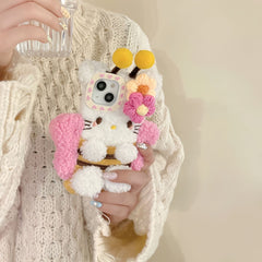 Kawaii Hello Kitty Bee Plush iPhone Case