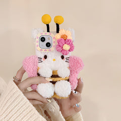 Kawaii Hello Kitty Bee Plush iPhone Case