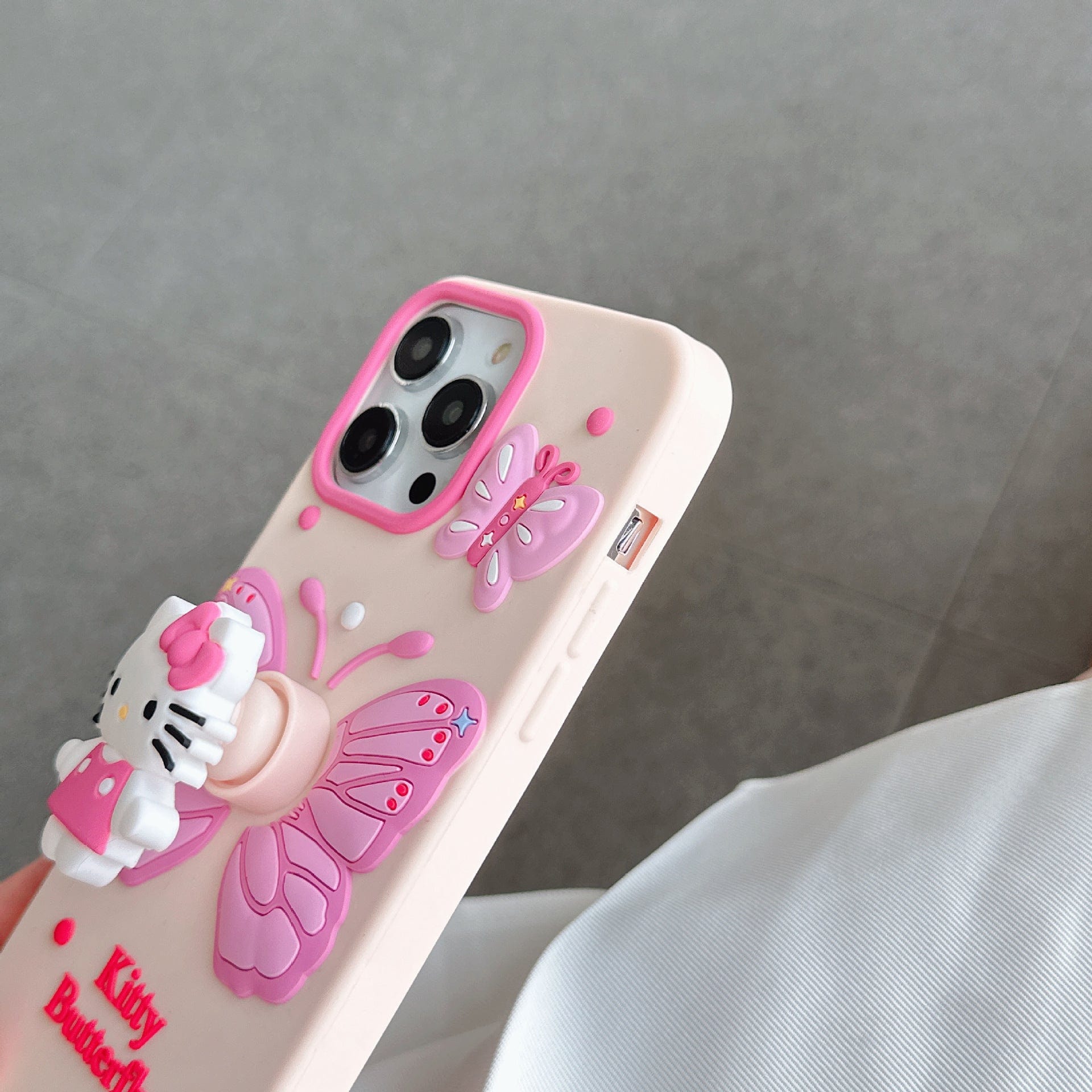 Kawaii Kitty Butterfly iPhone Case