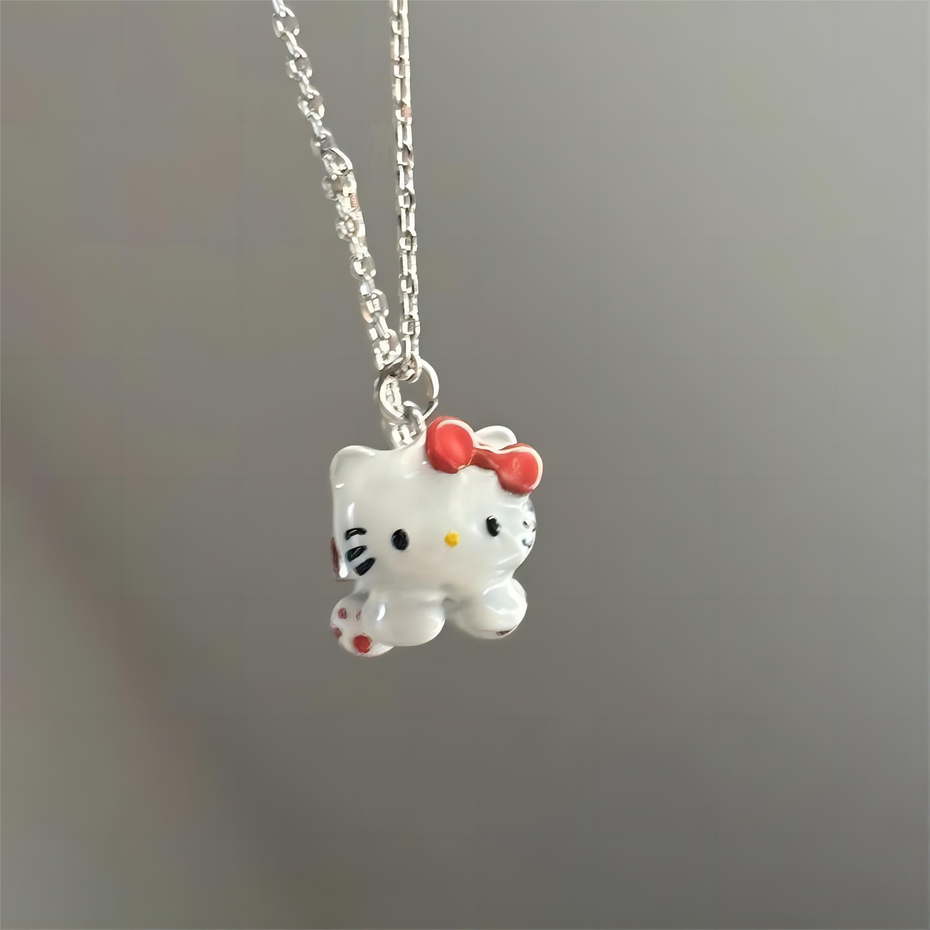 Kawaii Magnetic Toy Crane Hello Kitty Necklace