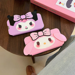 Kawaii My Melody Kuromi Flip iPhone Case