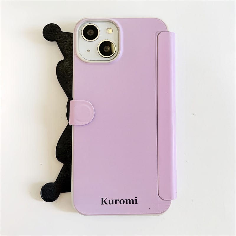 Kawaii My Melody Kuromi Flip iPhone Case