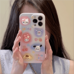 Kawaii Sanrio Family iPhone Case
