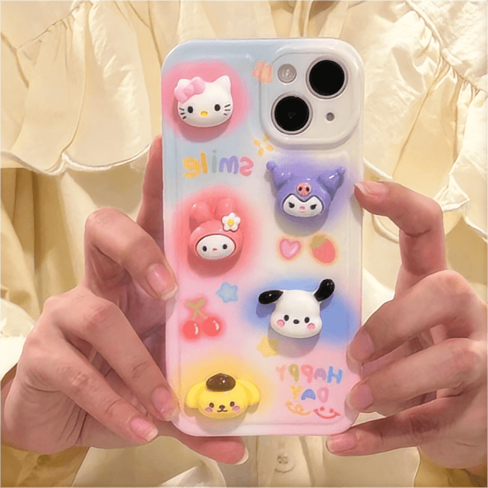 Kawaii Sanrio Family iPhone Case