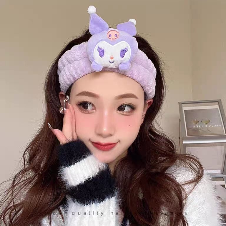 Kawaii Spa Makeup Face Wash Plush Headband