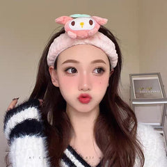 Kawaii Spa Makeup Face Wash Plush Headband