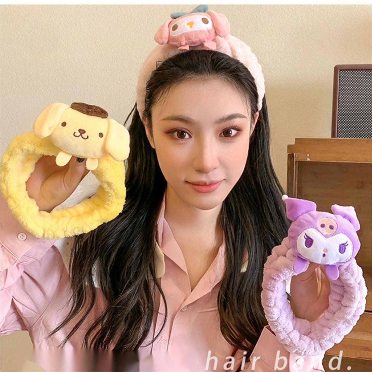 Kawaii Spa Makeup Face Wash Plush Headband