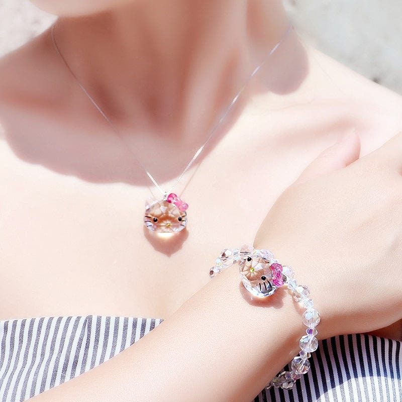 Kawaii Swarovski Hello Kitty Necklace