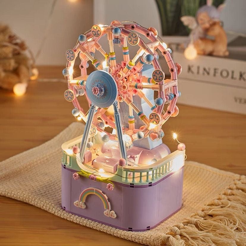 LEGO Compatible Music Box Carousel Ferris Wheel Assembly Building Blocks