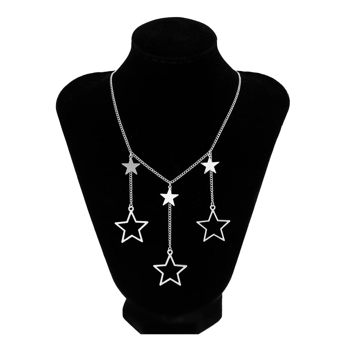 Minimalist Celestial Star Tassel Choker Necklace