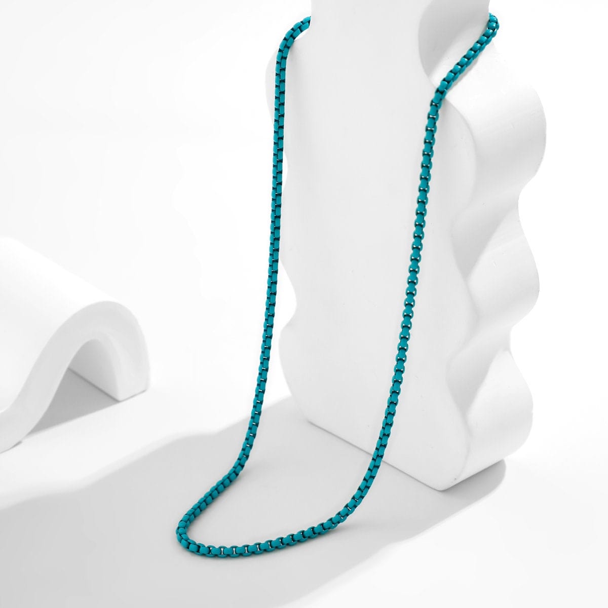 Minimalist Colorful Enamel Rolo Chain Choker Necklace